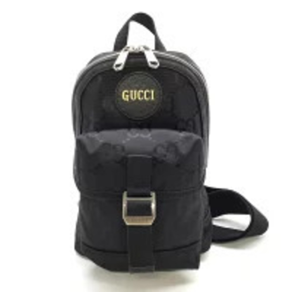 Gucci the Grid Sling Bag Backpack Leather Black